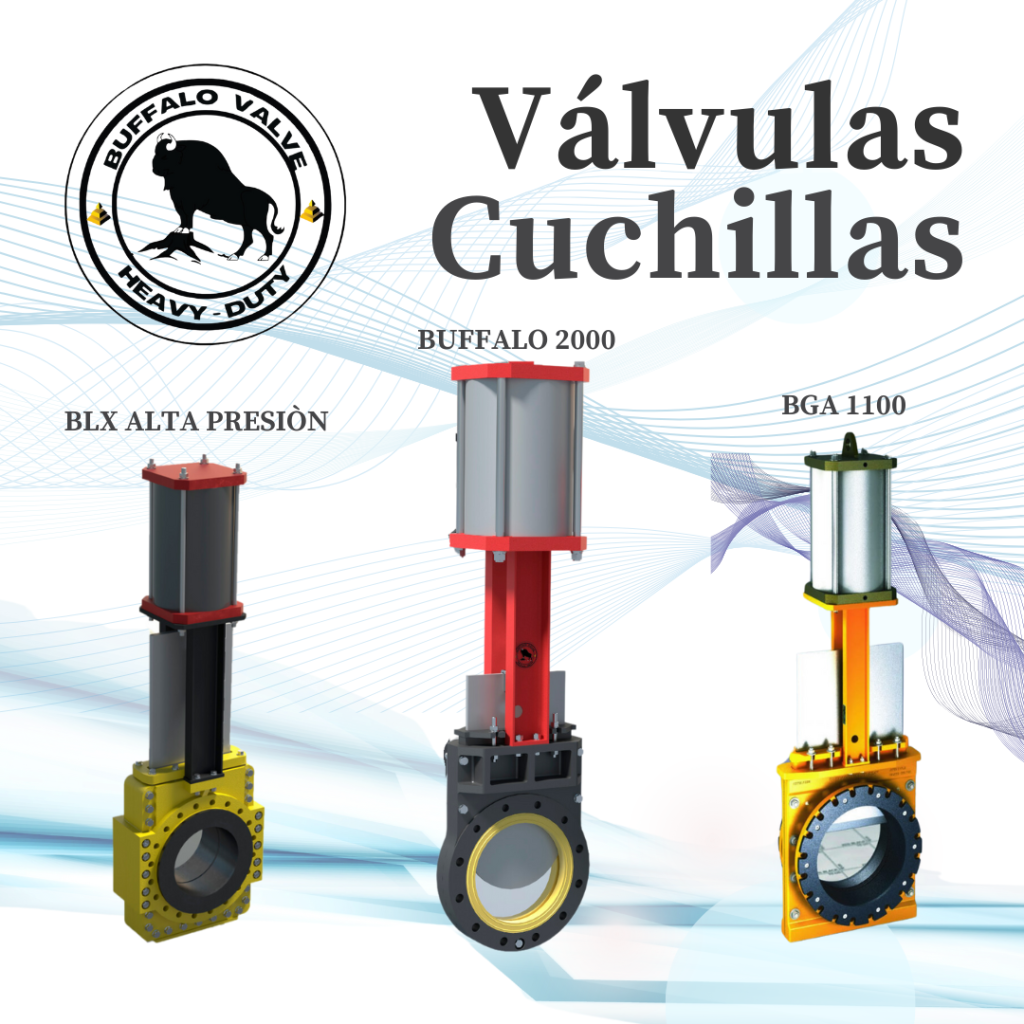 Valvulas cuchillas para relave